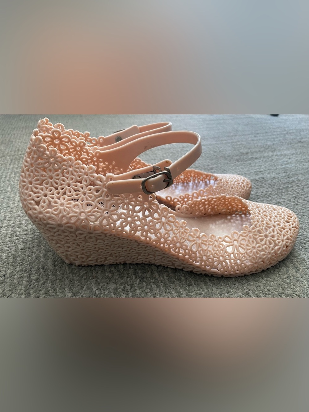 MELISSA + VIVIENNE WESTWOOD Anglomania Women's Blush Pink Wedge Sandals - Picture 4 of 13